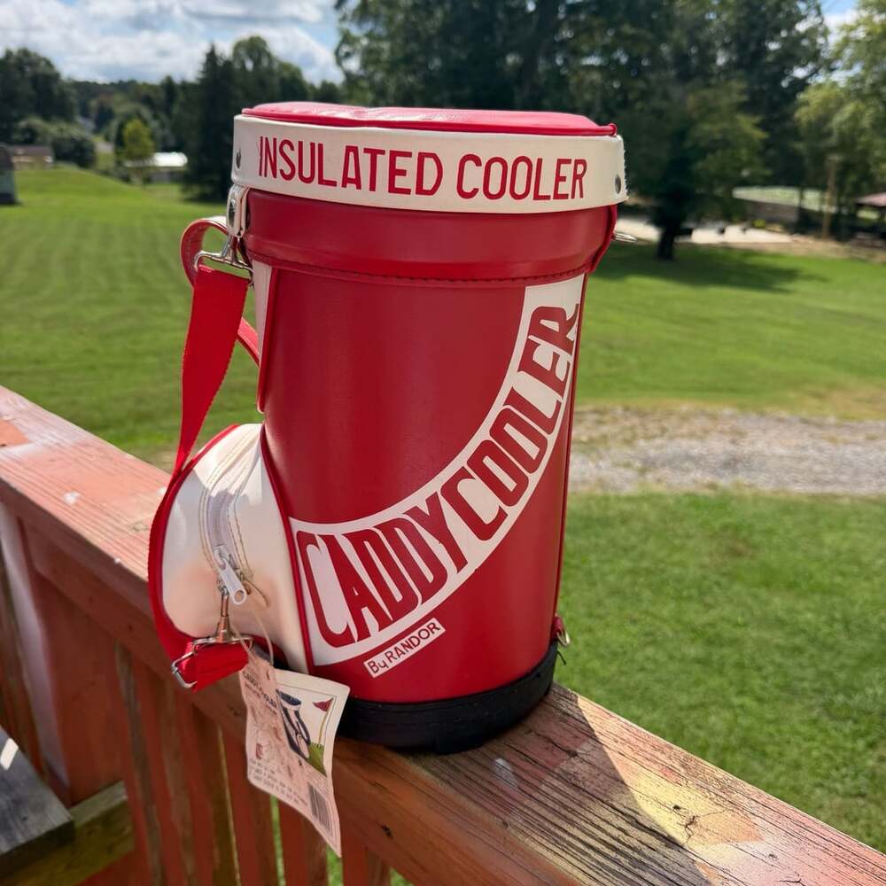 Vintage Randor Caddy Cooler Insulated Golf Bag Cooler Red and White w/ Tag
